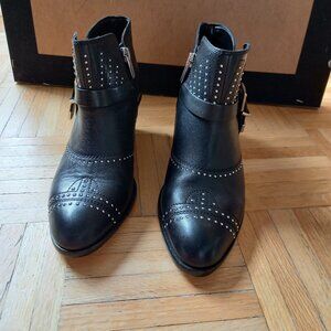 Vince Camuto black studded leather booties, size 7 (37)